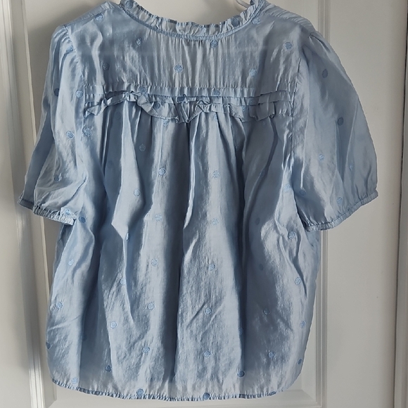 Current Air Sky Blue Embroidered Blouse - Picture 3 of 3